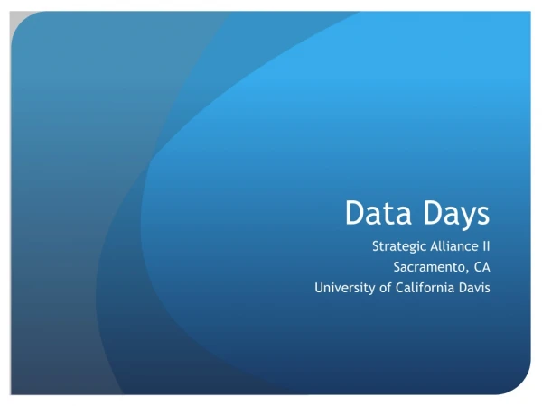 Data Days