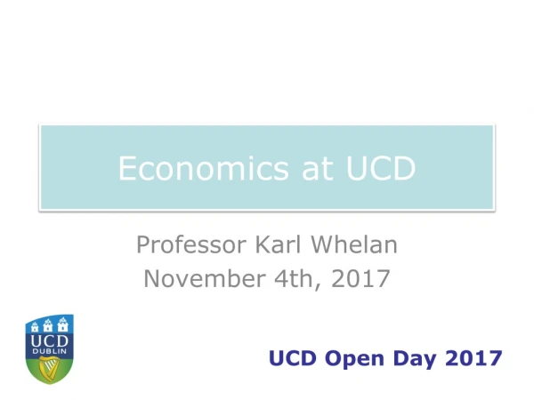 Economics at UCD