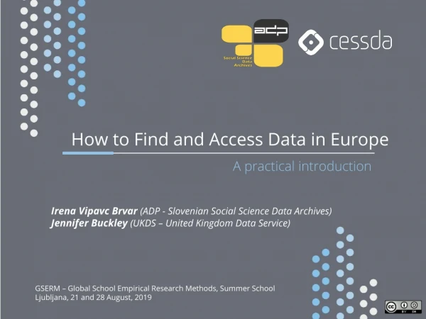 How to Find and Access Data in Europe