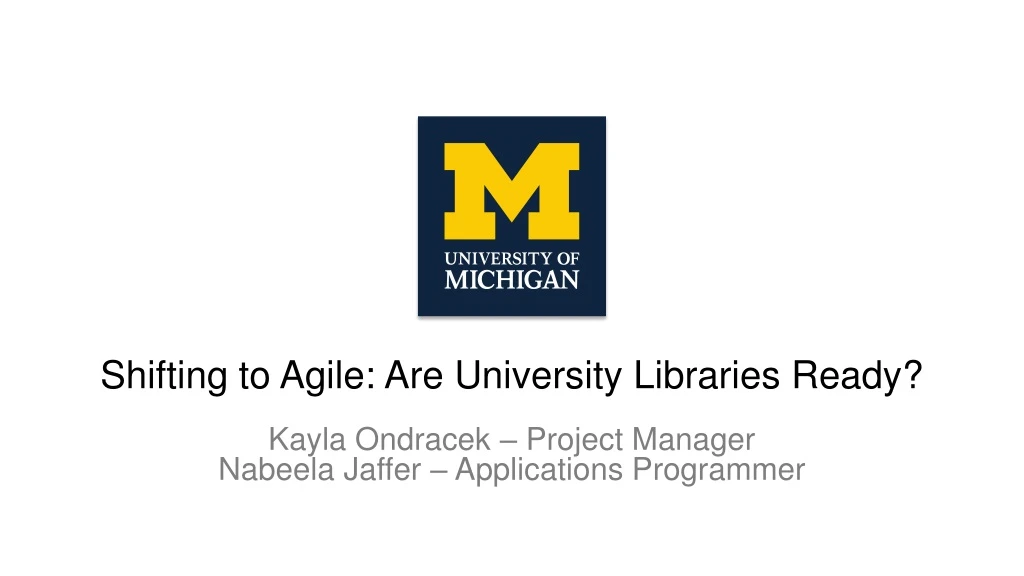 shifting to agile are university libraries ready