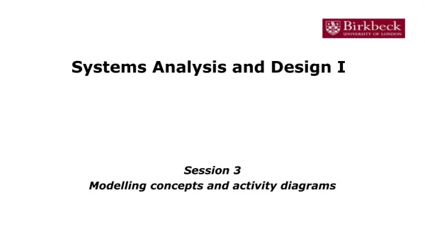 Systems Analysis and Design I