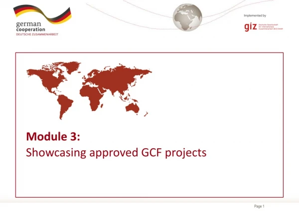 Module 3: Showcasing approved GCF projects