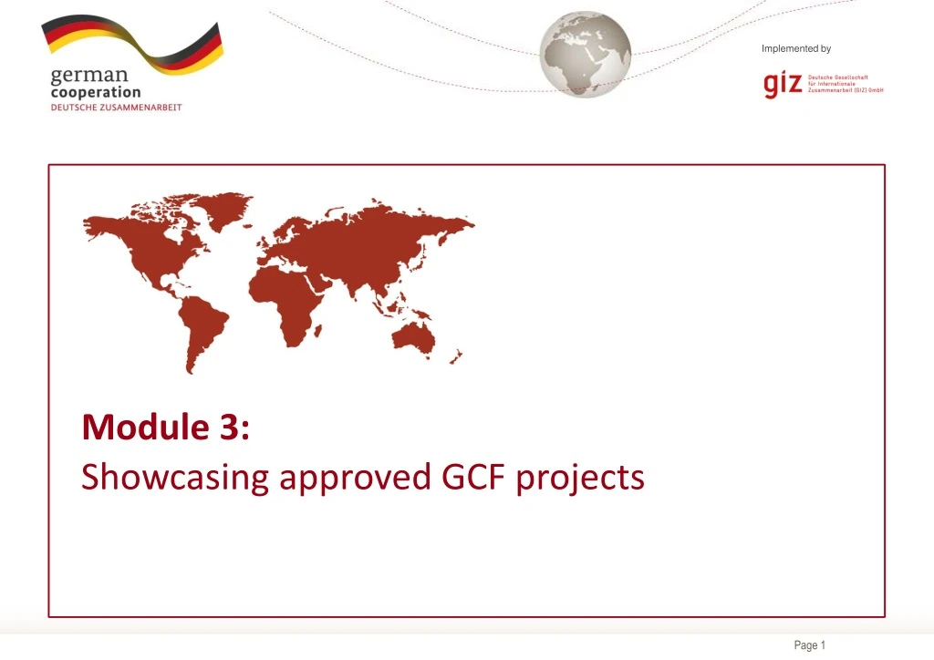 module 3 showcasing approved gcf projects