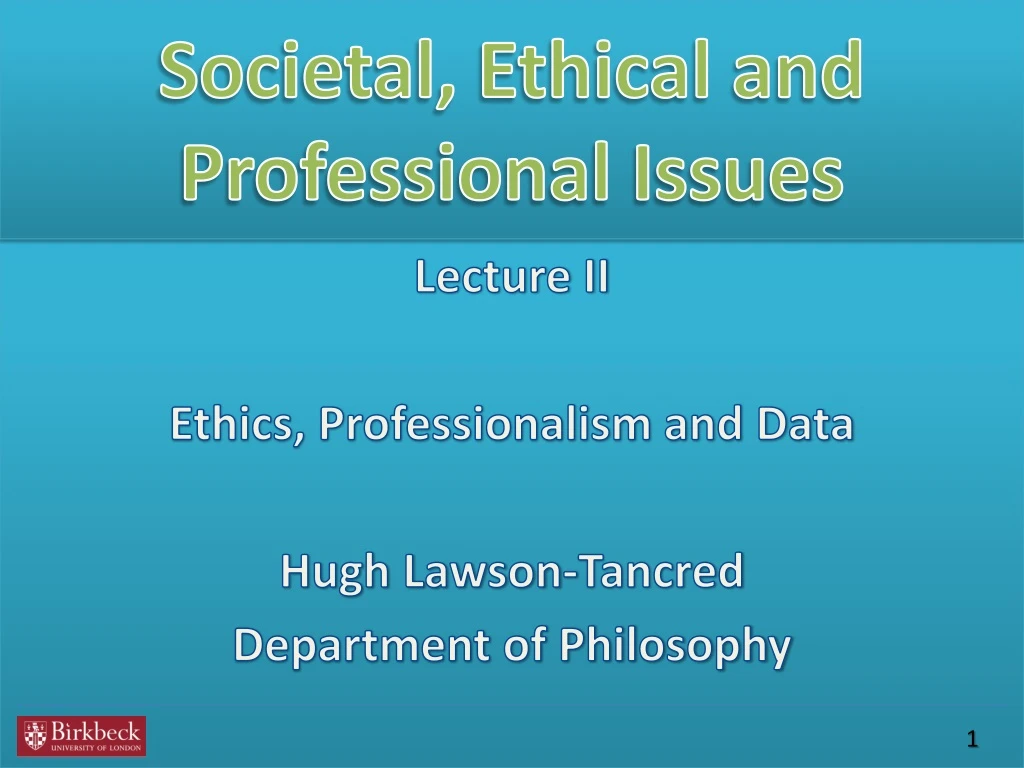 societal ethical and professional issues