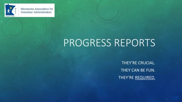 Progress Reports