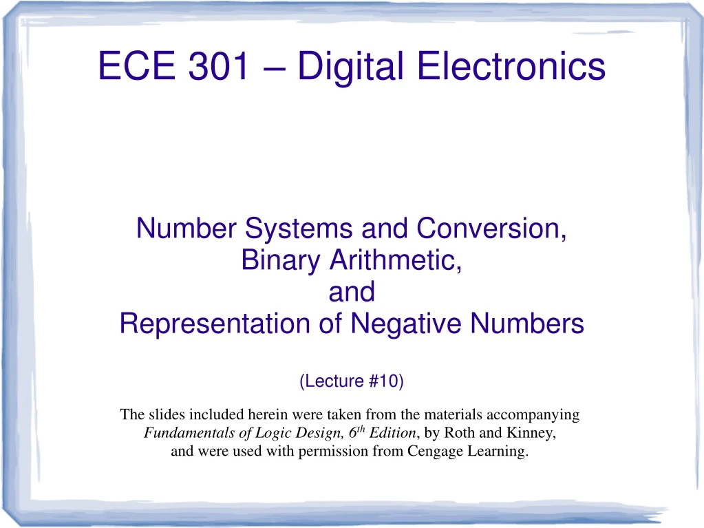 number systems and conversion binary arithmetic and representation of negative numbers lecture 10