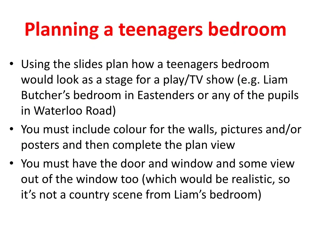 planning a teenagers bedroom