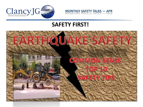 MONTHLY SAFETY TALKS — APR
