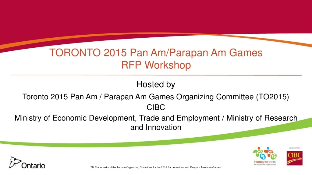 toronto 2015 pan am parapan am games rfp workshop