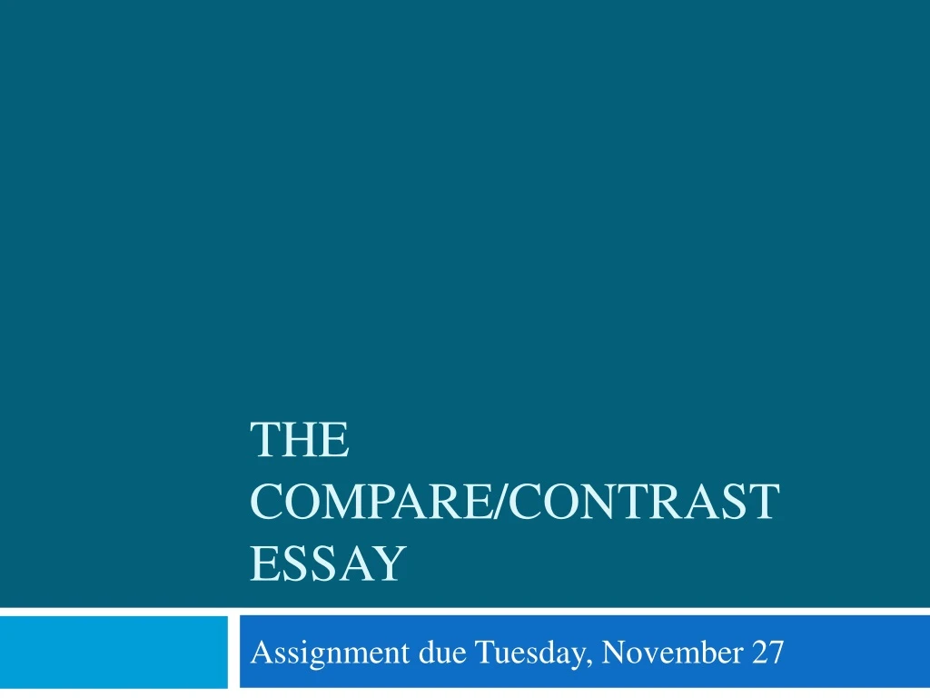 the compare contrast essay