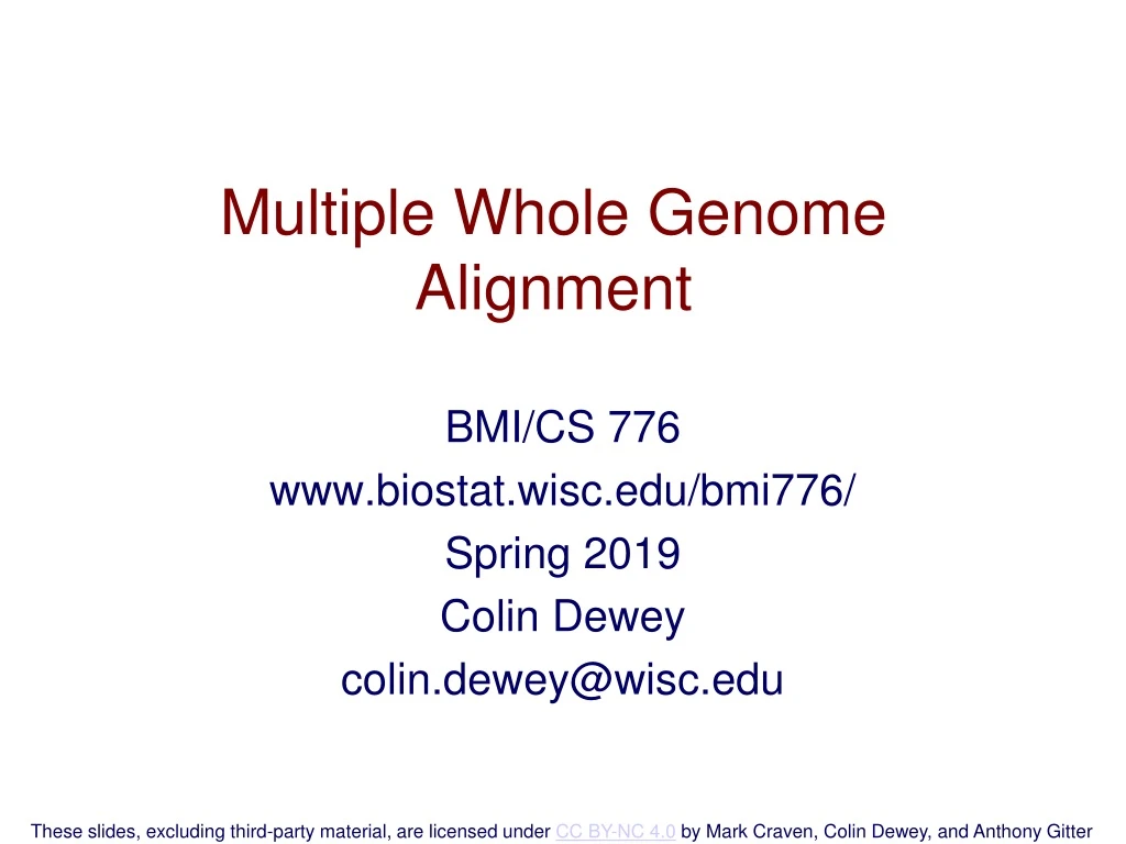multiple whole genome alignment