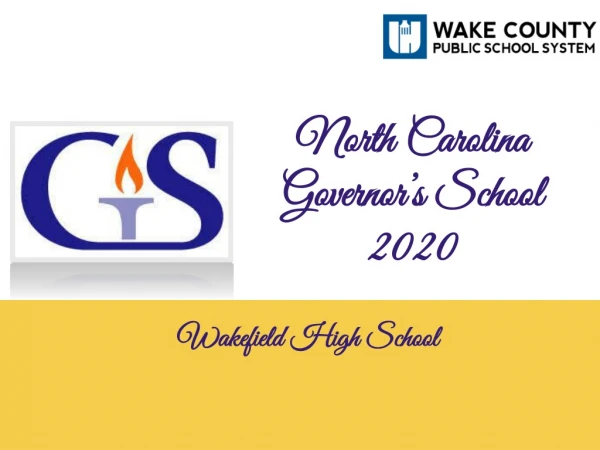 North Carolina Governor’s School 20 20