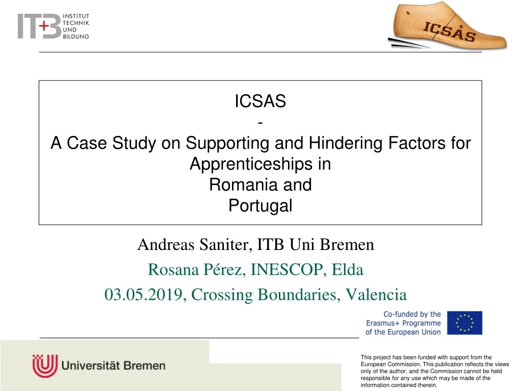 icsas a case study on supporting and hindering factors for apprenticeships in romania and portugal