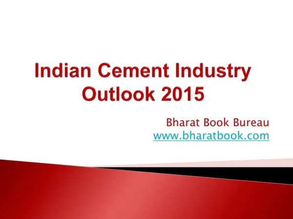 Indian Cement Industry Outlook 2015