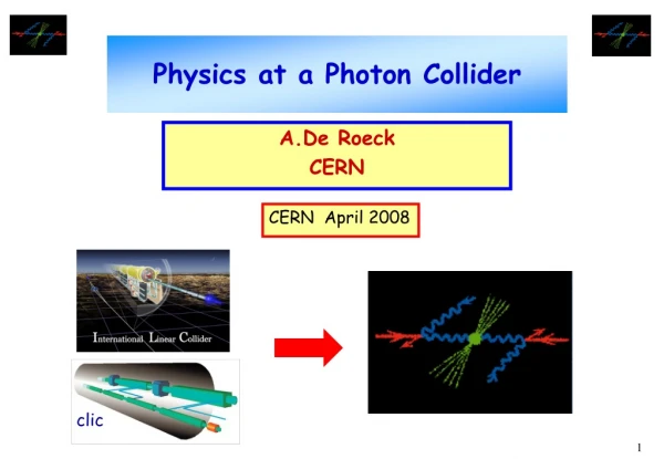 Physics at a Photon Collider