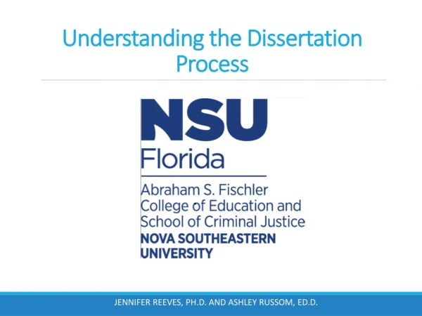 Understanding the Dissertation Process