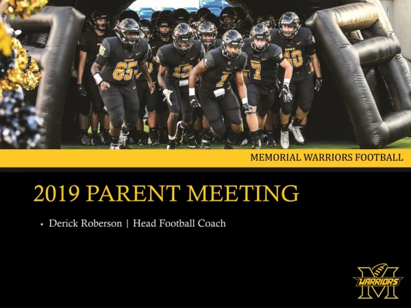 2019 PARENT MEETING