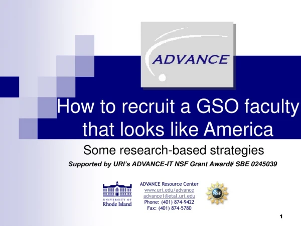How to recruit a GSO faculty that looks like America