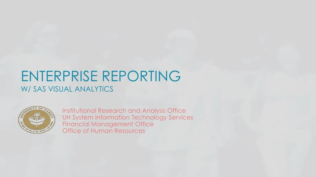 enterprise reporting w sas visual analytics