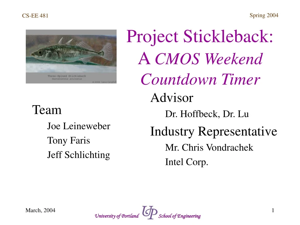 project stickleback a cmos weekend countdown timer