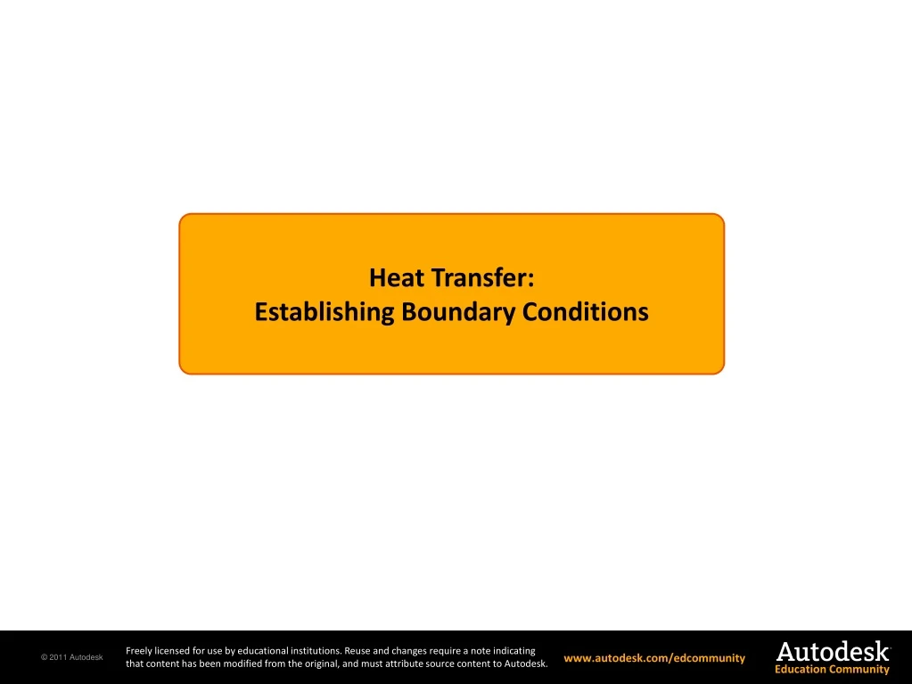 heat transfer establishing boundary conditions