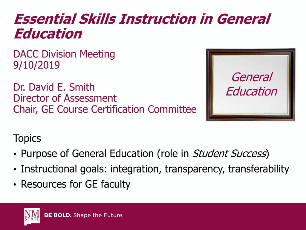 essential skills instruction in general education