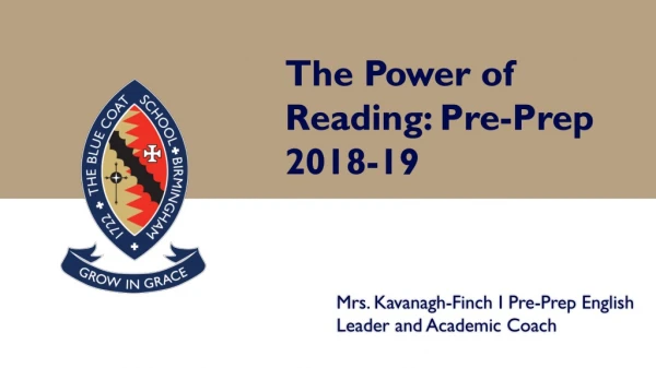 The Power of Reading: Pre-Prep 2018-19