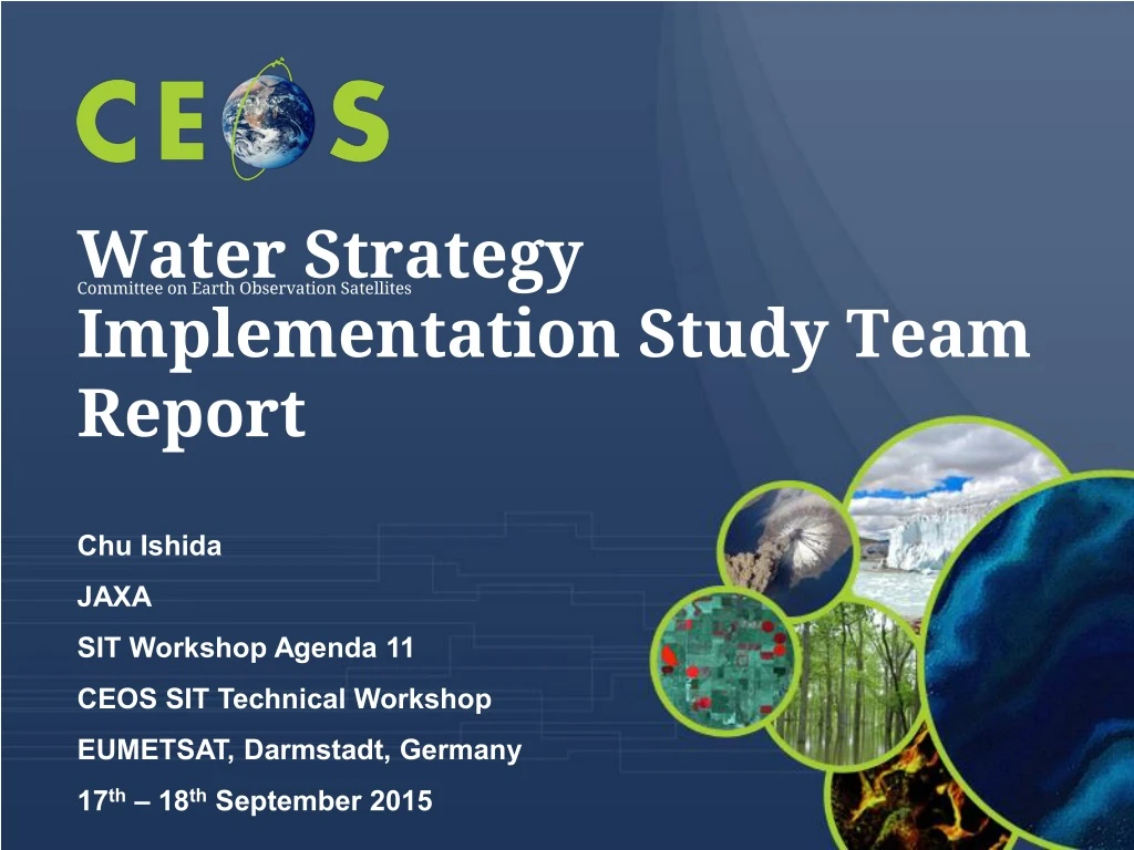 water strategy implementation study team report