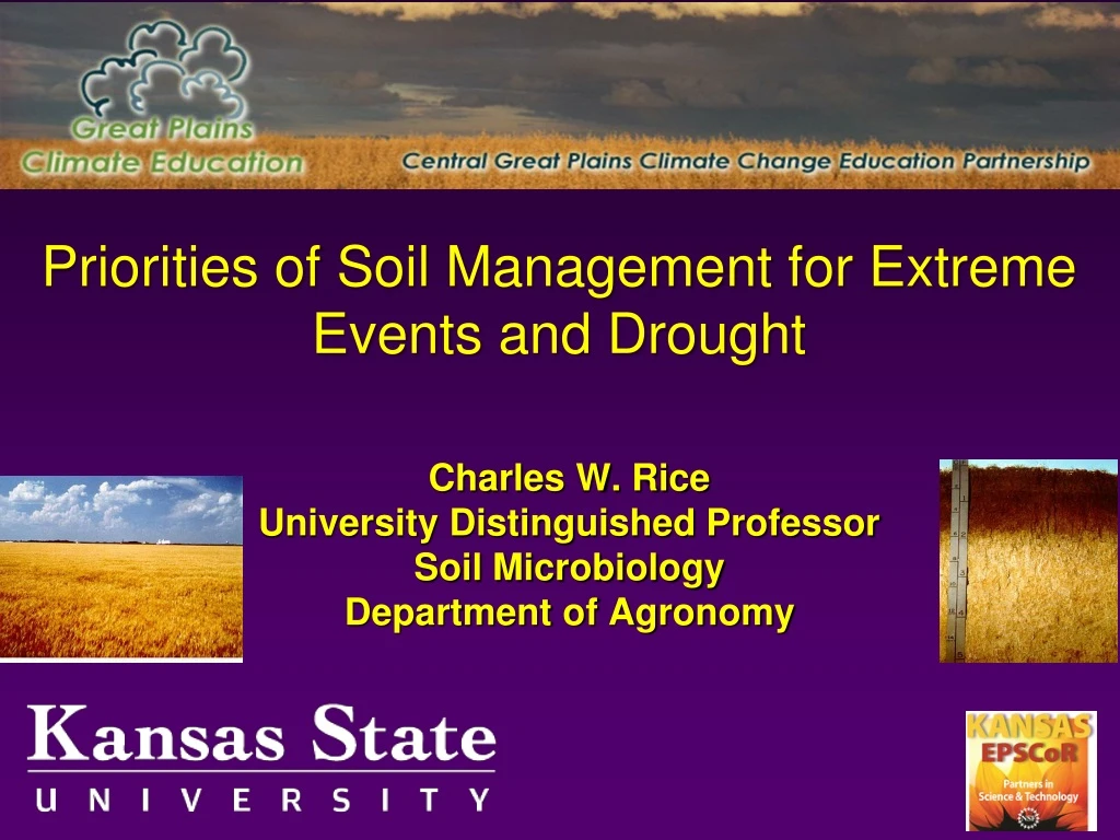 priorities of soil management for extreme events and drought