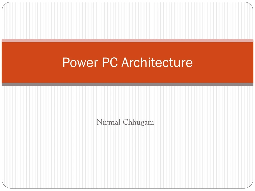 power pc architecture