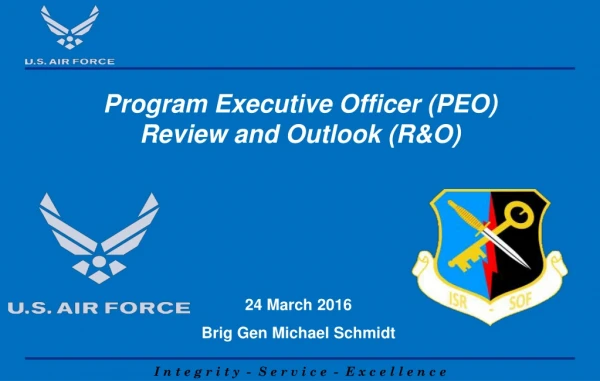 Program Executive Officer (PEO) Review and Outlook (R&amp;O)
