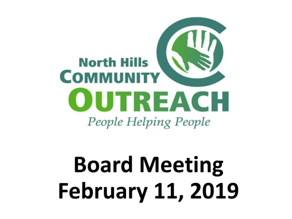 Board Meeting February 11, 2019