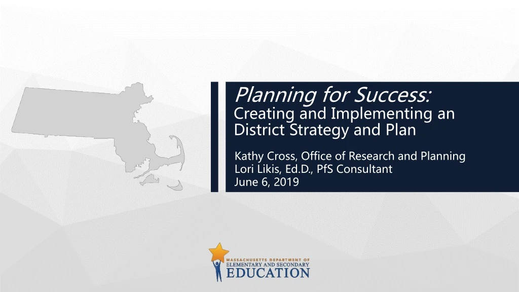 planning for success creating and implementing an effective district strategy and plan