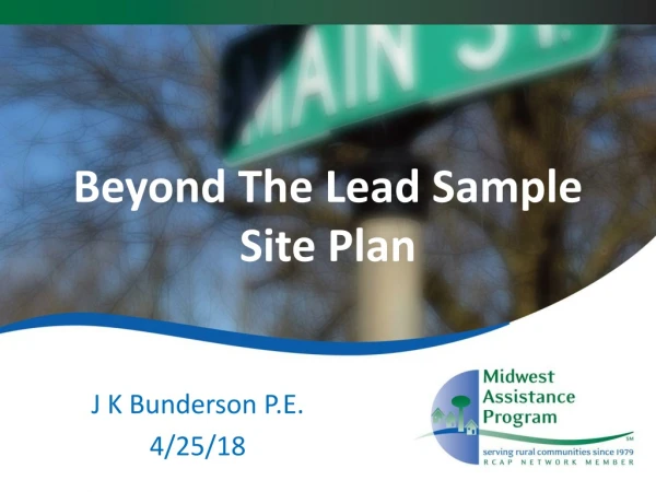 Beyond The Lead Sample Site Plan