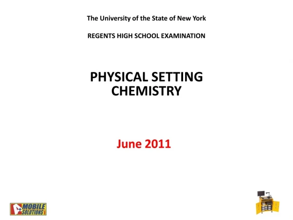 The University of the State of New York REGENTS HIGH SCHOOL EXAMINATION
