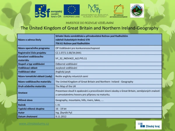 The United Kingdom of Great Britain and Northern Ireland-Geography