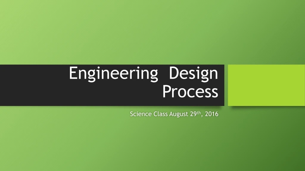 engineering design process