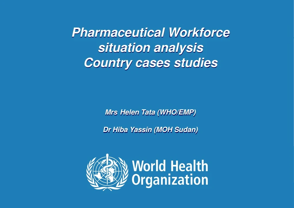 pharmaceutical workforce situation analysis