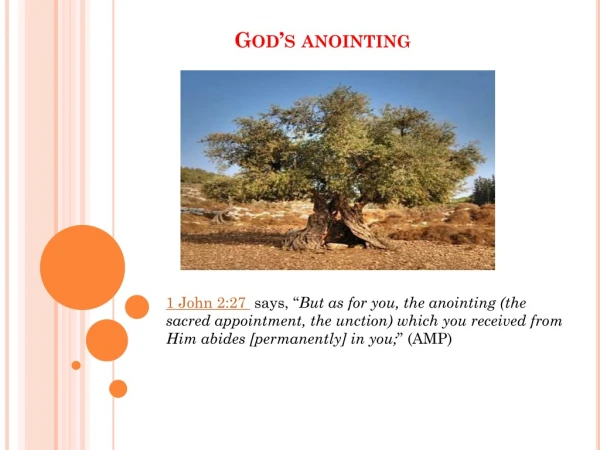 God’s anointing
