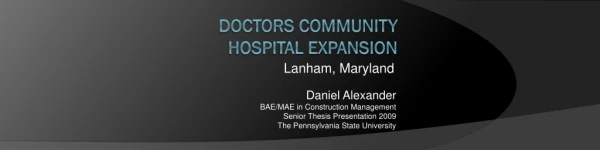 Doctors Community Hospital Expansion