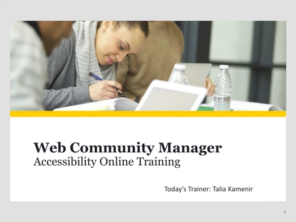 Web Community Manager Accessibility Online Training
