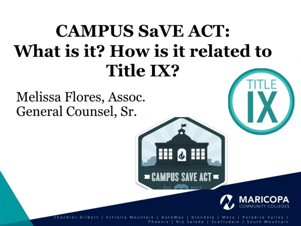 CAMPUS SaVE ACT: What is it? How is it related to Title IX?