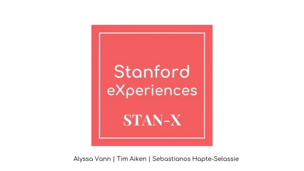 Stanford eXperiences