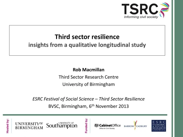 Third sector resilience insights from a qualitative longitudinal study