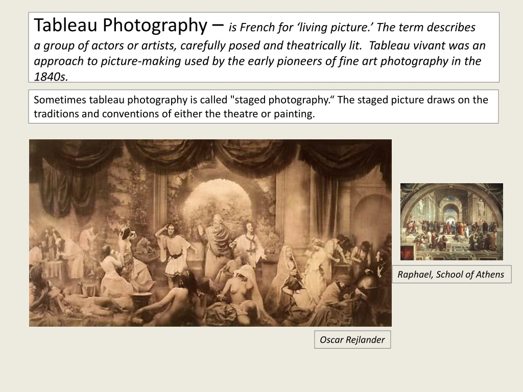 tableau photography is french for living picture