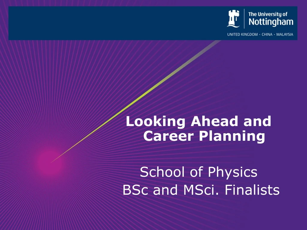 looking ahead and career planning school