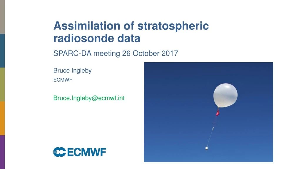 assimilation of stratospheric radiosonde data