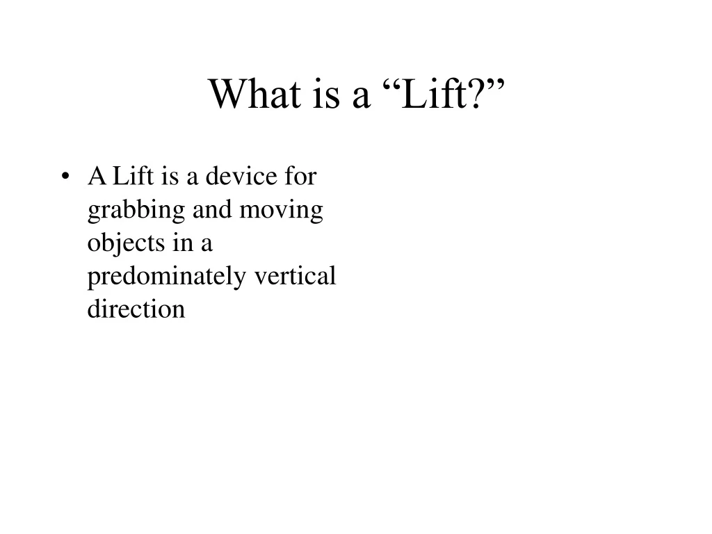 what is a lift