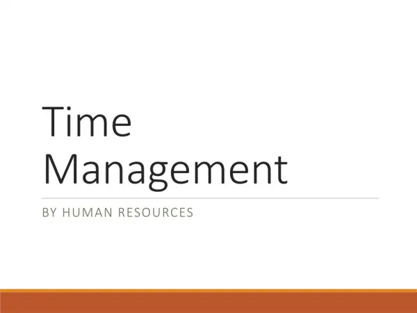 Time Management