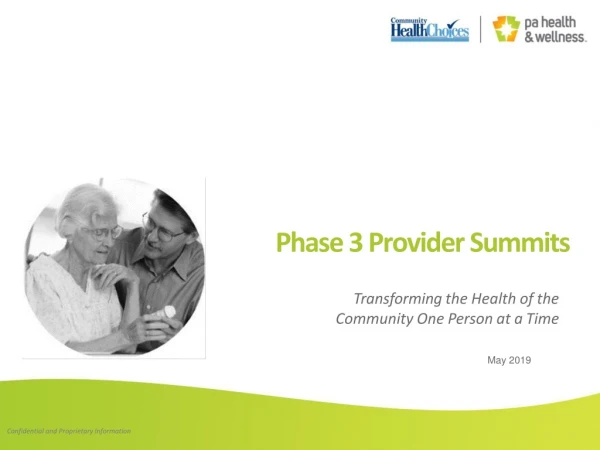 Phase 3 Provider Summits